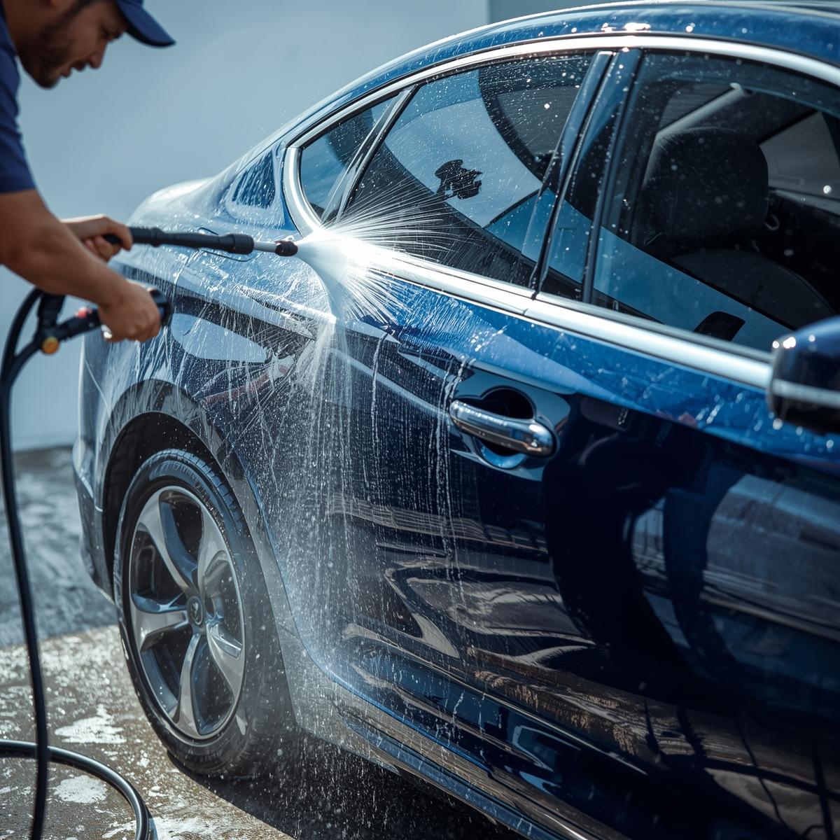 Exterior hand wash in progress at Quoglarnchodyrex detail studio