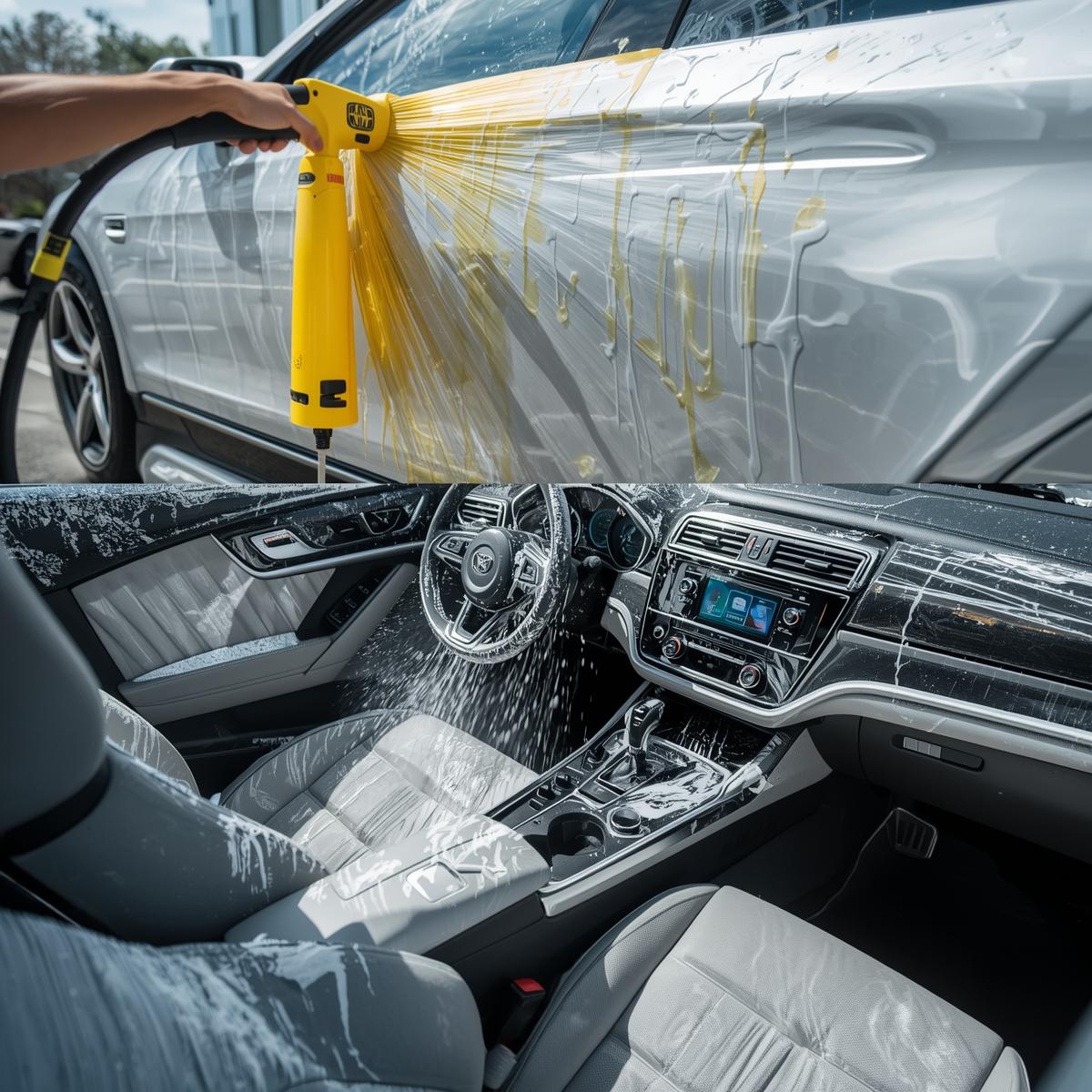 Interior deep cleaning of car cabin at Quoglarnchodyrex